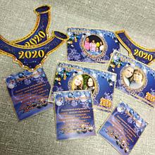 Этикетки - Наклейки на бутылку шампанского Новогодние с вашей фотографией