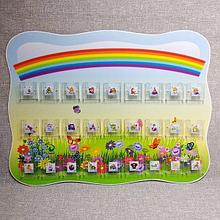 Стенд с карманами для расчёсок Радуга