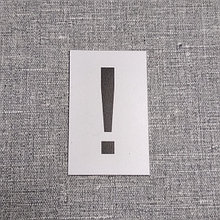 Восклицательный знак. Пластиковые карточки для наборного полотна