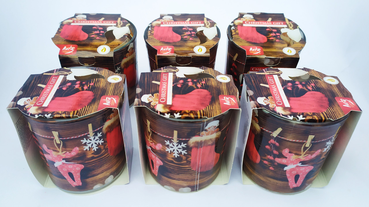 Свечи ароматизированные в стаканах Bispol Польша Рождественский подарок - фото 1 - id-p10117692