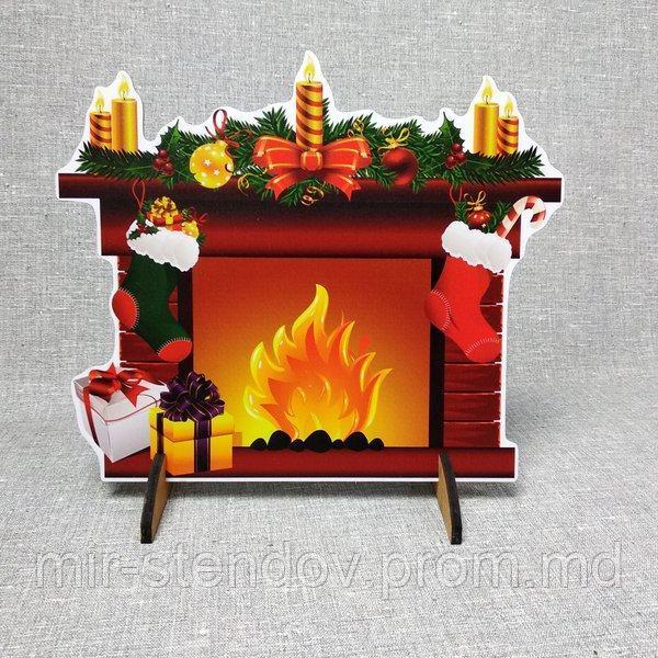 Новогодняя напольная декорация Камин, фото 1