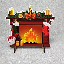 Новогодняя напольная декорация Камин