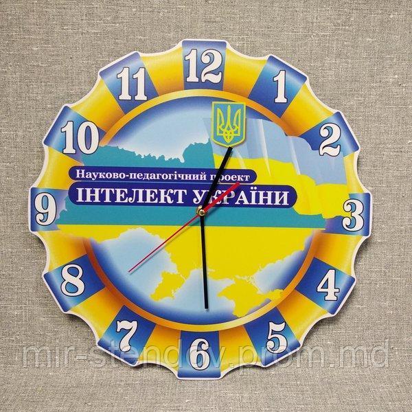 Оригінальний настінний годинник Інтелект України, фото 1