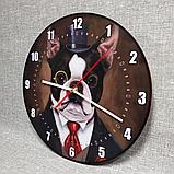 Настенные часы "Бостонский Терьер". Круглые, фото 2