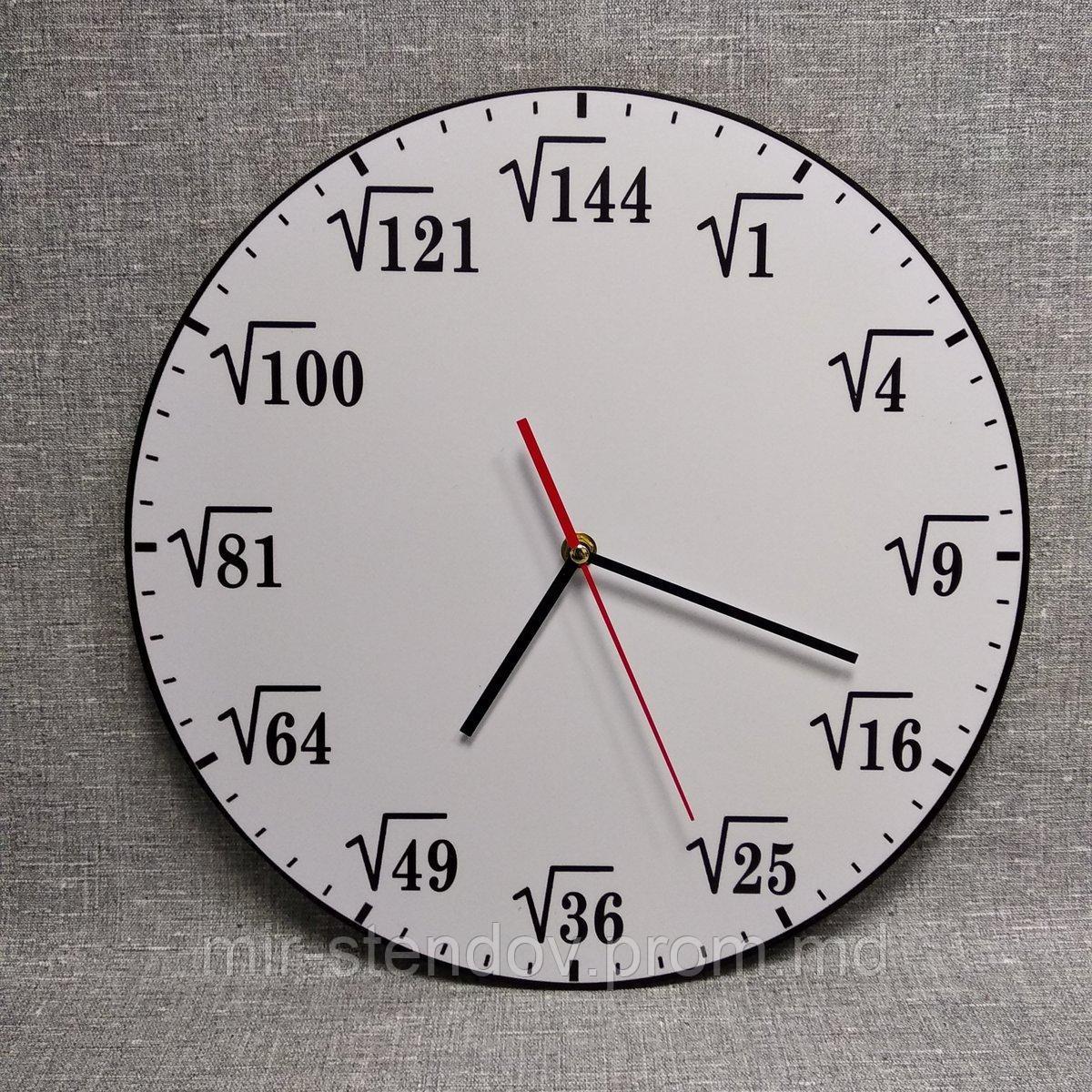 Часы настенные "Корень квадратный" для кабинета математики - фото 1 - id-p10118039