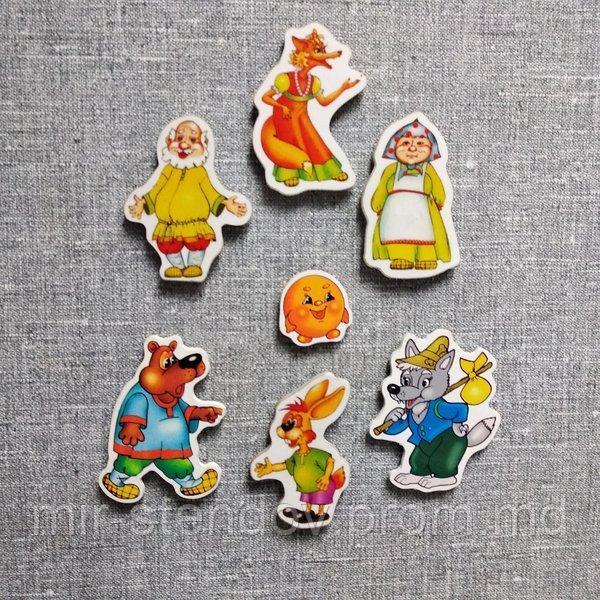 Магнитики обучающие Герои сказки "Колобок", фото 1