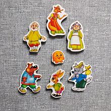 Магнитики обучающие Герои сказки "Колобок"