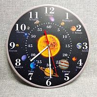 Часы настенные Солнечная система с минутным циферблатом