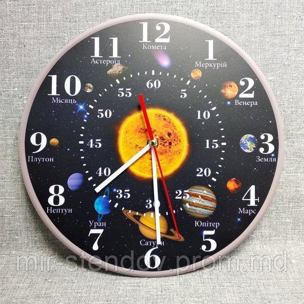 Часы настенные Солнечная система с минутным циферблатом - фото 1 - id-p5995430