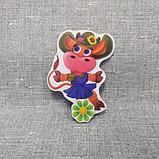 Магнитный стенд для крепления рисунка Весёлая коровка, фото 3