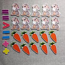 Магнитная математика Морковки и Зайчики