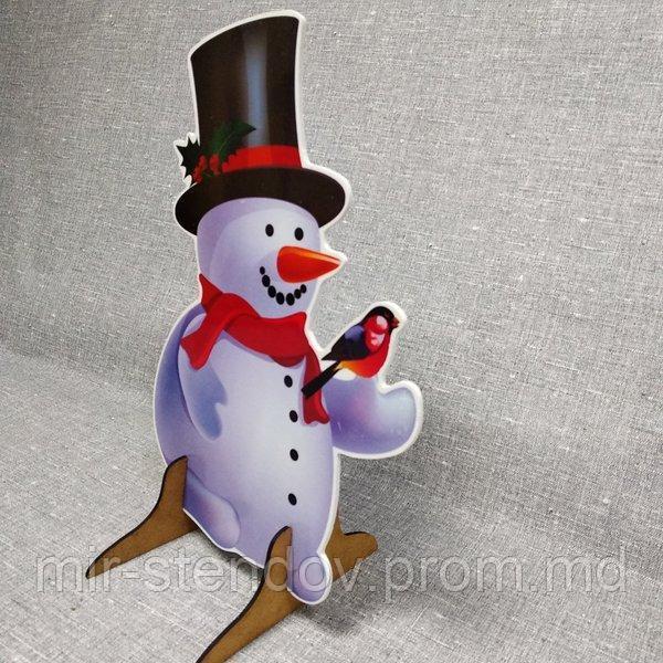 Напольная декорация Снеговик и снегирь, фото 1
