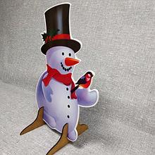 Напольная декорация Снеговик и снегирь