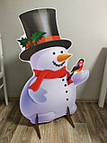 Напольная декорация Снеговик и снегирь, фото 2