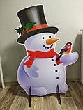 Напольная декорация Снеговик и снегирь, фото 3