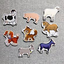 Магнитики обучающие Домашние животные