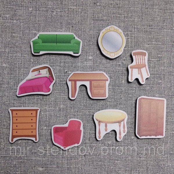 Мебель. Магнитики развивающие. Набор, фото 1