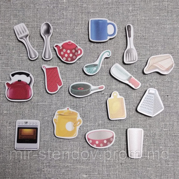 Кухонная утварь. Магнитики развивающие. Набор, фото 1