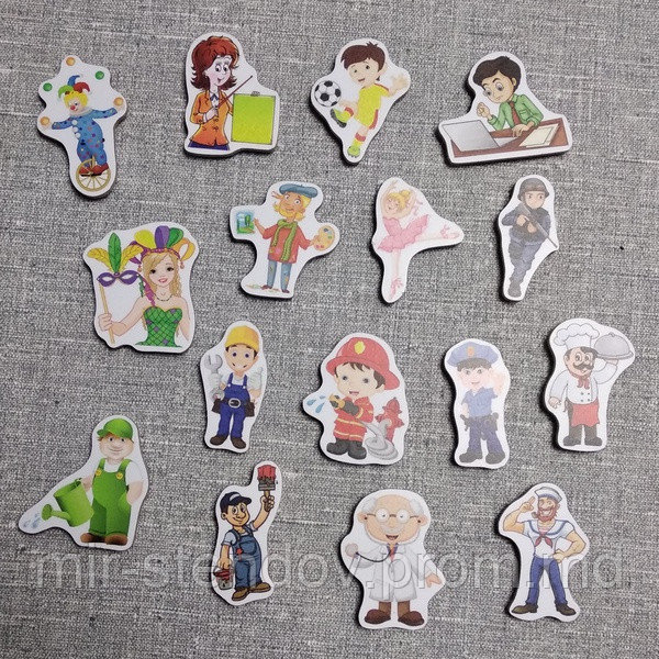 Профессии. Магнитики развивающие. Набор, фото 1