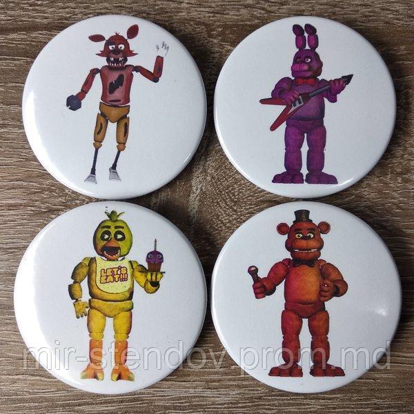 Коллекция значков с героями Аниматроники, фото 1