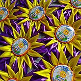 Значок Выпускник детского сада или школы с розеткой Анютины глазки, фото 5