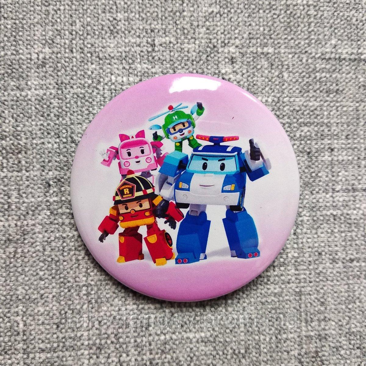 Значок металлический Робокар Полли. Именной., фото 1