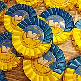 Значок Інтелект України із розеткою синьо-жовтою, фото 2