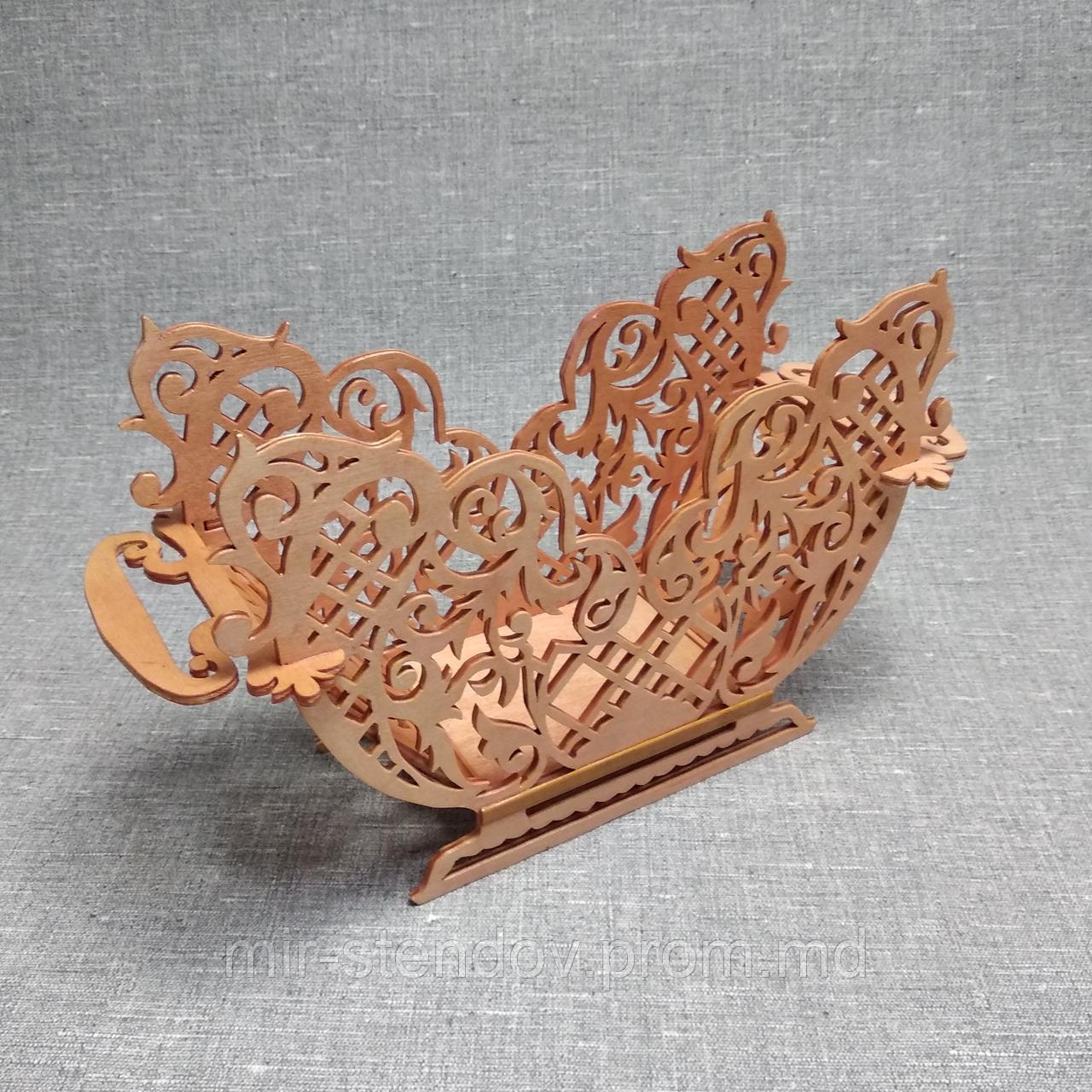 Декоративная конфетница. Изделие из дерева, фото 1