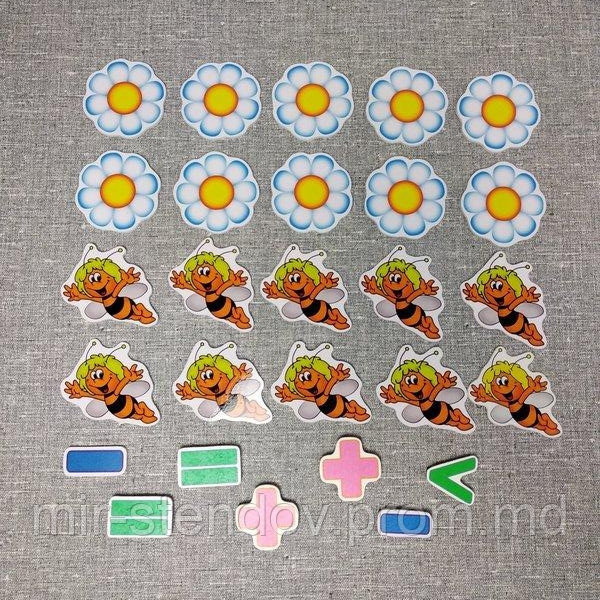 Магнитная математика Пчелы и цветы, фото 1