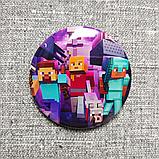 Значок металлический Майнкрафт с именами детей, фото 3