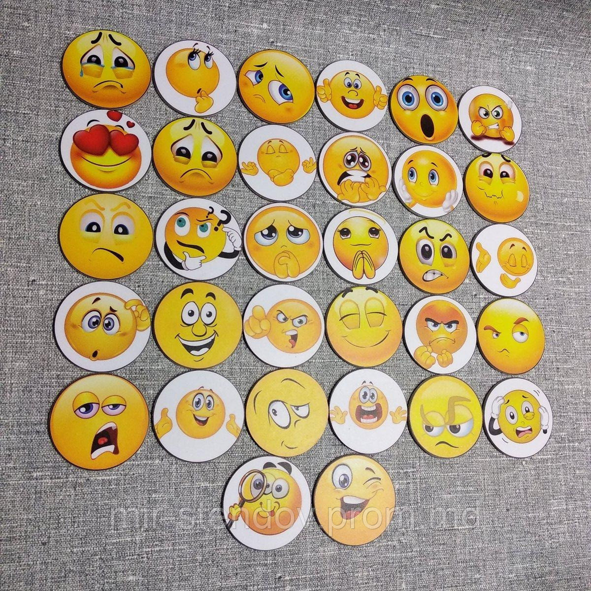 Набор развивающих карточек-фигурок "Эмоции" (32 шт), фото 1