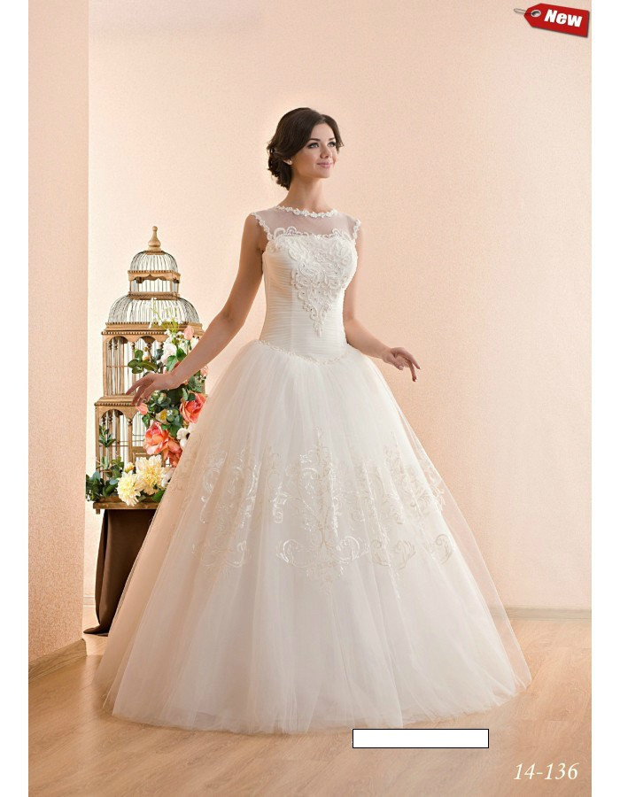 Свадебное платье (обычная фатиновая юбка, оригинальная модель) - фото 1 - id-p10123329