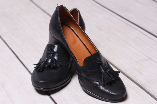 Туфли женские кожаные на каблуке 6 см - фото 1 - id-p10123830