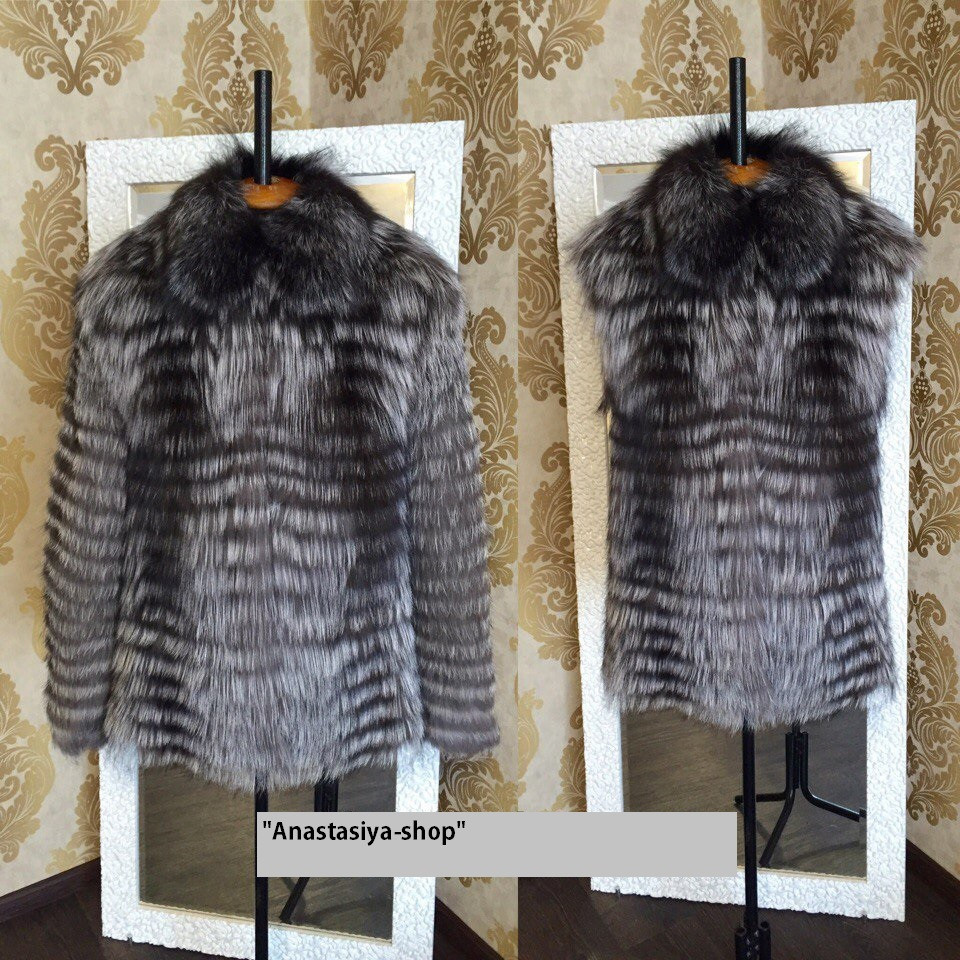 Модель-трансформер куртка с мехом чернобурки "Прима" ,утепленная синтепоном - фото 1 - id-p10123903