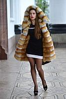 Стильная куртка парка выполненная из плащевки с шикарным мехом лисы "Sarah"
