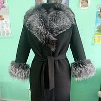 Шикарное зимнее пальто с чернобуркой