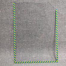 Карман для стенда А-4 вертикальный в  Желто-голубой окантовке