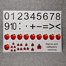 Карточки картонные для наборного полотна. Счётный материал для математики