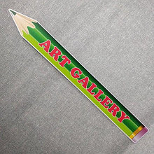 Шапка-заголовок для выставки рисунков "ART GALLERY". Для кабинета английского языка