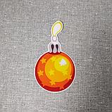 Наклейка интерьерная для стен и окон Ёлочная игрушка, фото 2