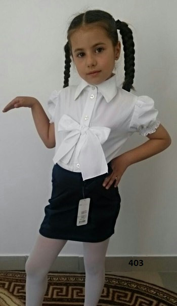 Блузка на девочку школьная 403 (09) - фото 1 - id-p10132775