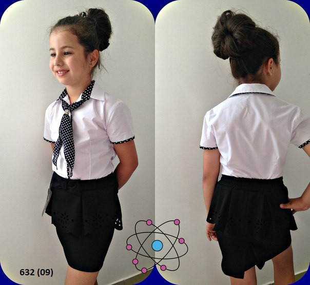 Блузка на девочку в школу 632 (09) - фото 1 - id-p10132779