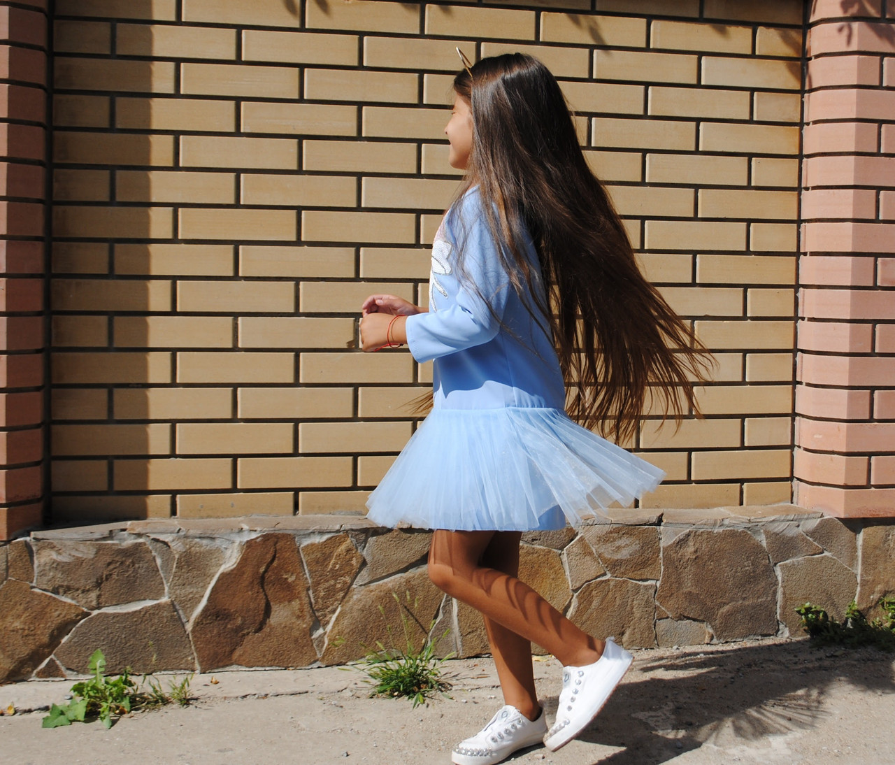 Детское платье нарядное Фрозен голубое (93) - фото 1 - id-p10132841