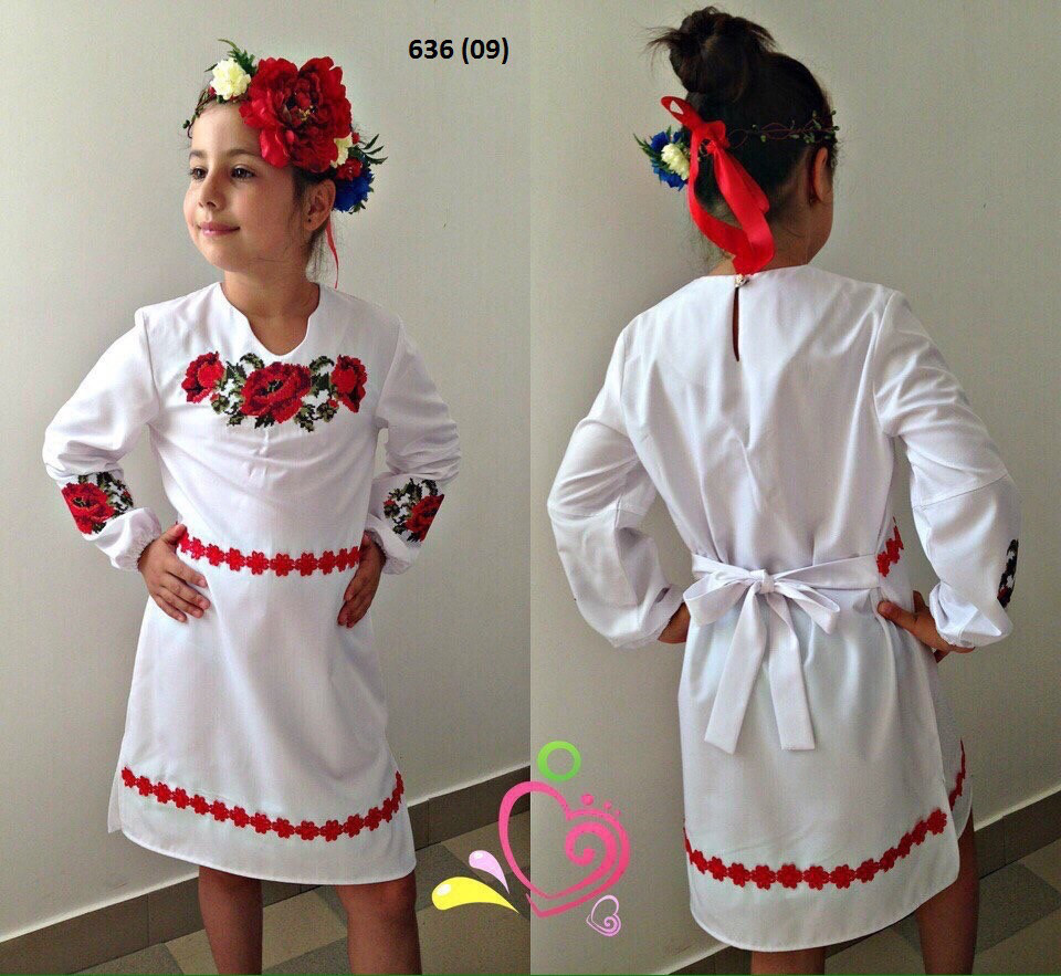 Детское платье с вышивкой 636 (09) - фото 1 - id-p10133028