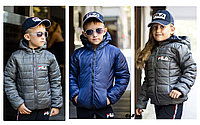 Двухсторонняя демисезонная курточка "Fila" на мальчика и девочку 648 ев