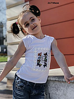 Детская футболка Вышивка Бабочки 2217 Мила
