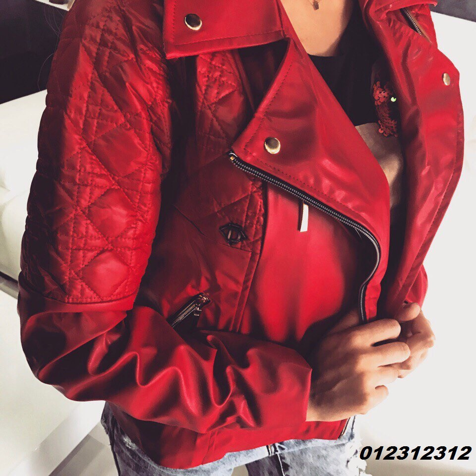 Классическая куртка косуха из ЭКО-кожи 012312312 Дор - фото 1 - id-p10134822