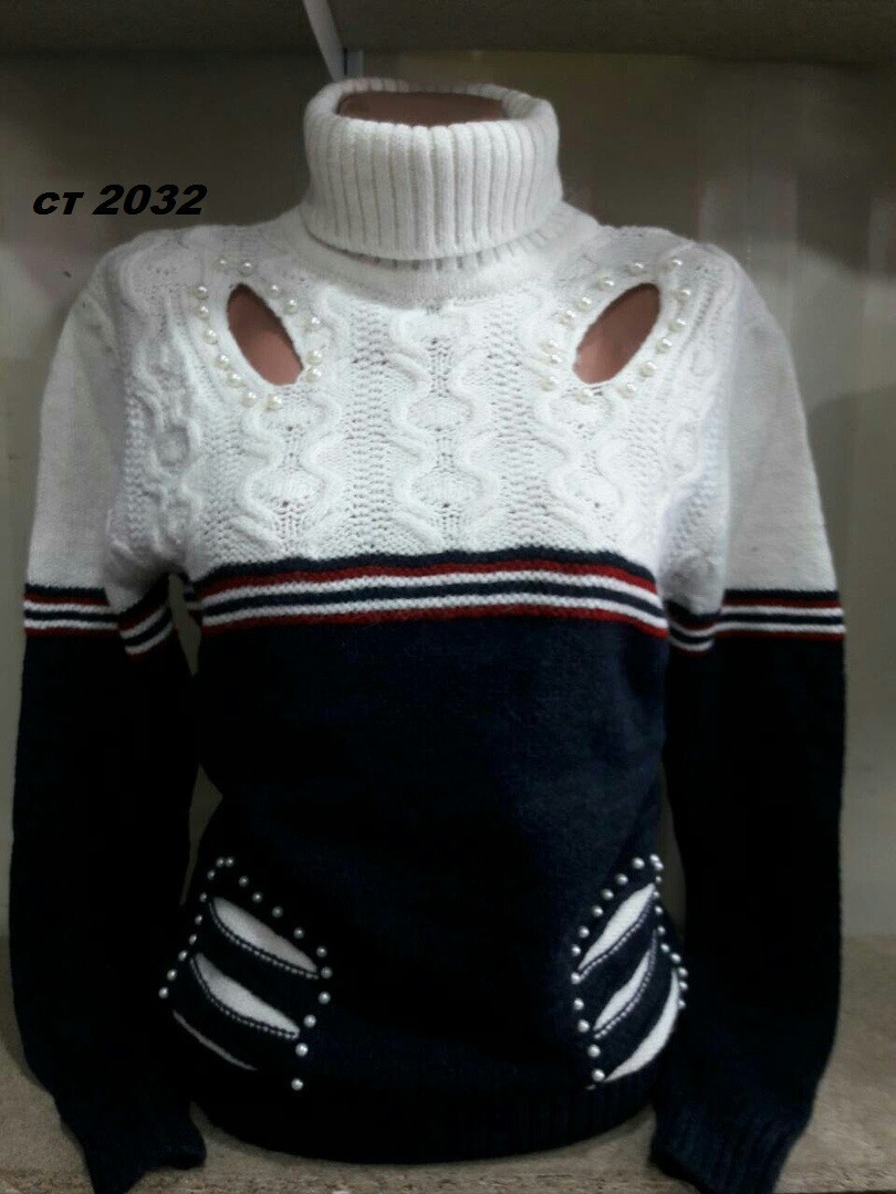 Женский зимний свитер под горло турецкий ст 2032 с.т. - фото 1 - id-p10135599
