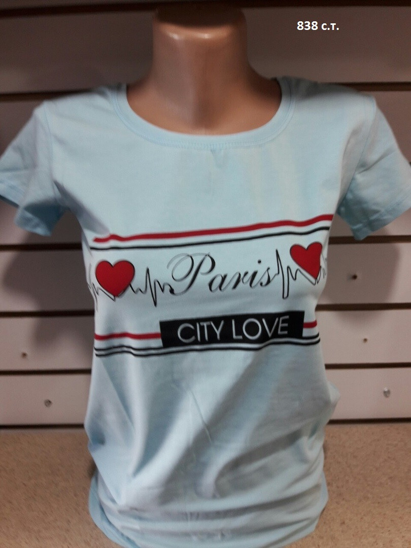 Летняя женская футболка Paris 838 с.т. - фото 1 - id-p10136226