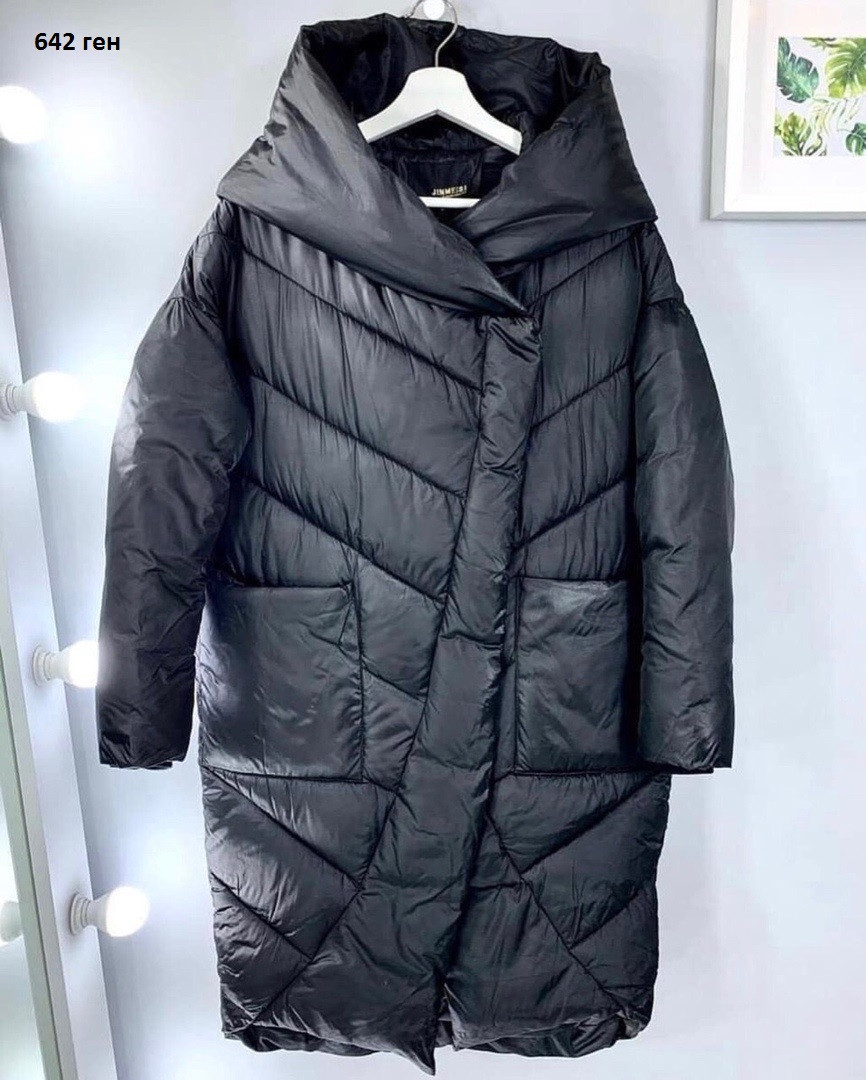 Пальто женское теплое с капюшоном 642 ген - фото 1 - id-p10136277
